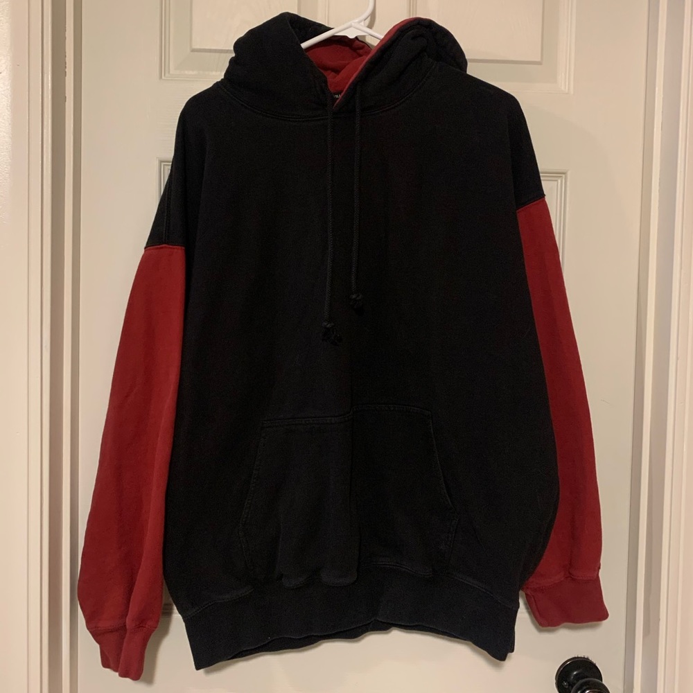 Brandy Melville Black & Red Christy Hoodie (Rare)